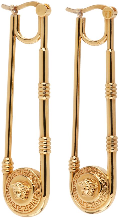 boucle d'oreille versace homme|Boucles d'oreilles Safety Pin .